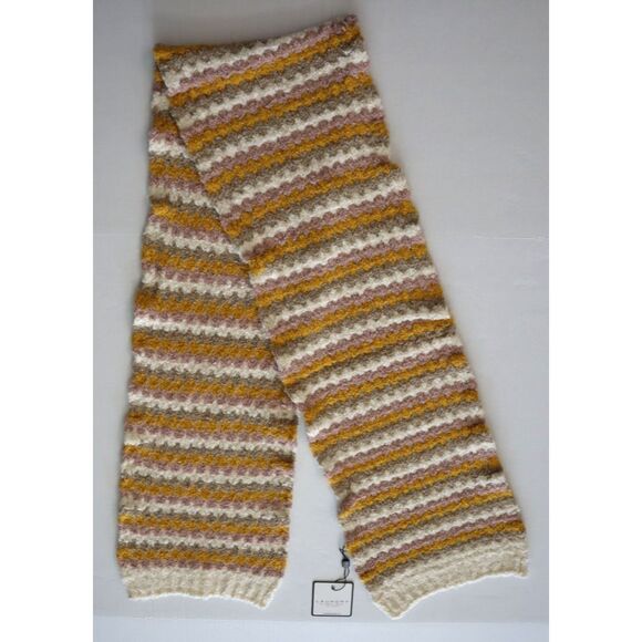 Laundry by Shelli Segal Women's O/S Misty Rose Striped Popcorn Knit Scarf - Picture 1 of 10